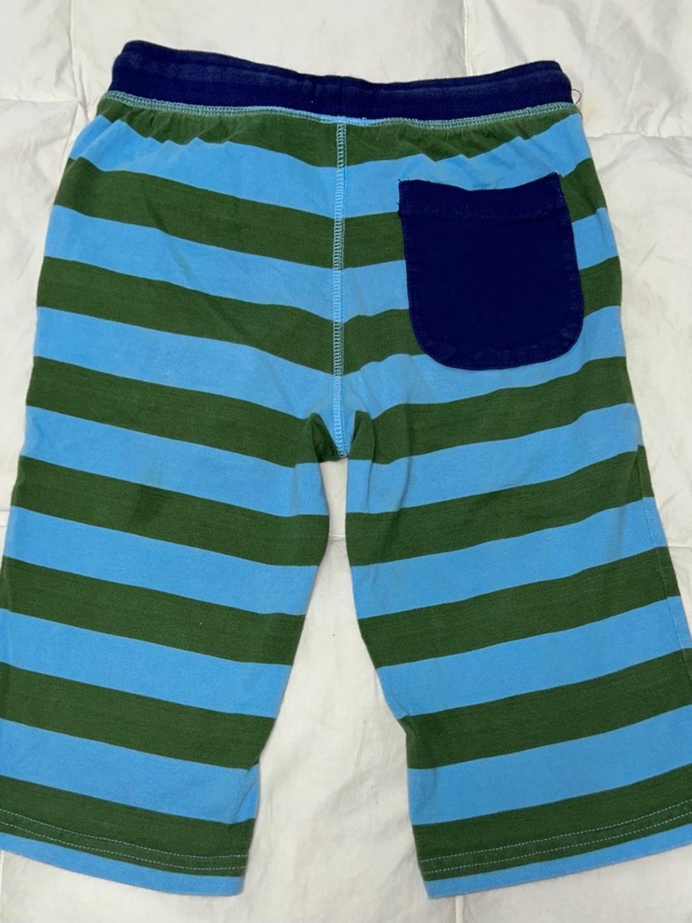 Mini Boden blue/green striped board shorts with drawstring waist sz 9 yr EUC - Picture 3 of 3